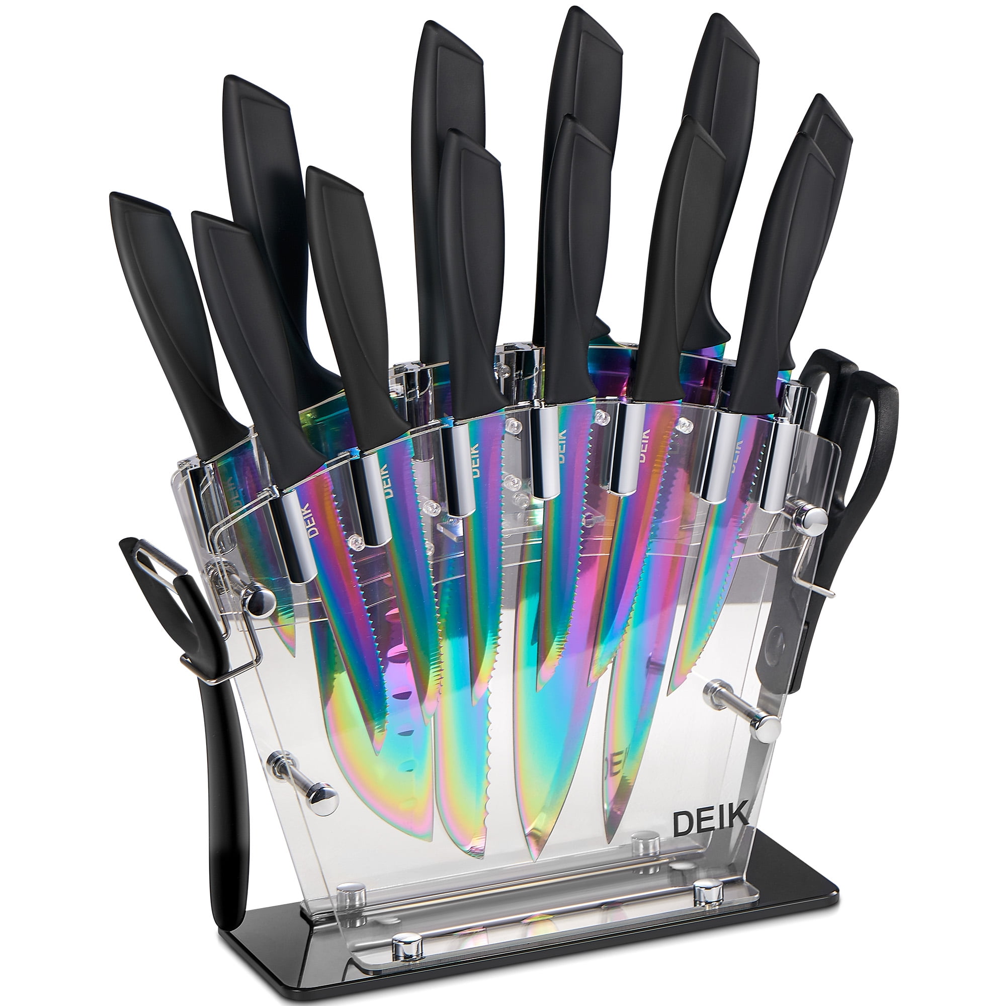 Deik Knife Set, 16 PCS High Carbon Stainless Steel Kitchen Knife Set