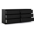 thumbnail image 3 of Tvilum Scottsdale 6 Drawer Double Dresser for Adults, Black Matte, 3 of 17
