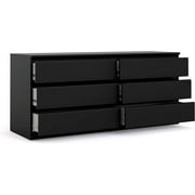 Tvilum Scottsdale Black Matte 6 Drawer Double Dresser