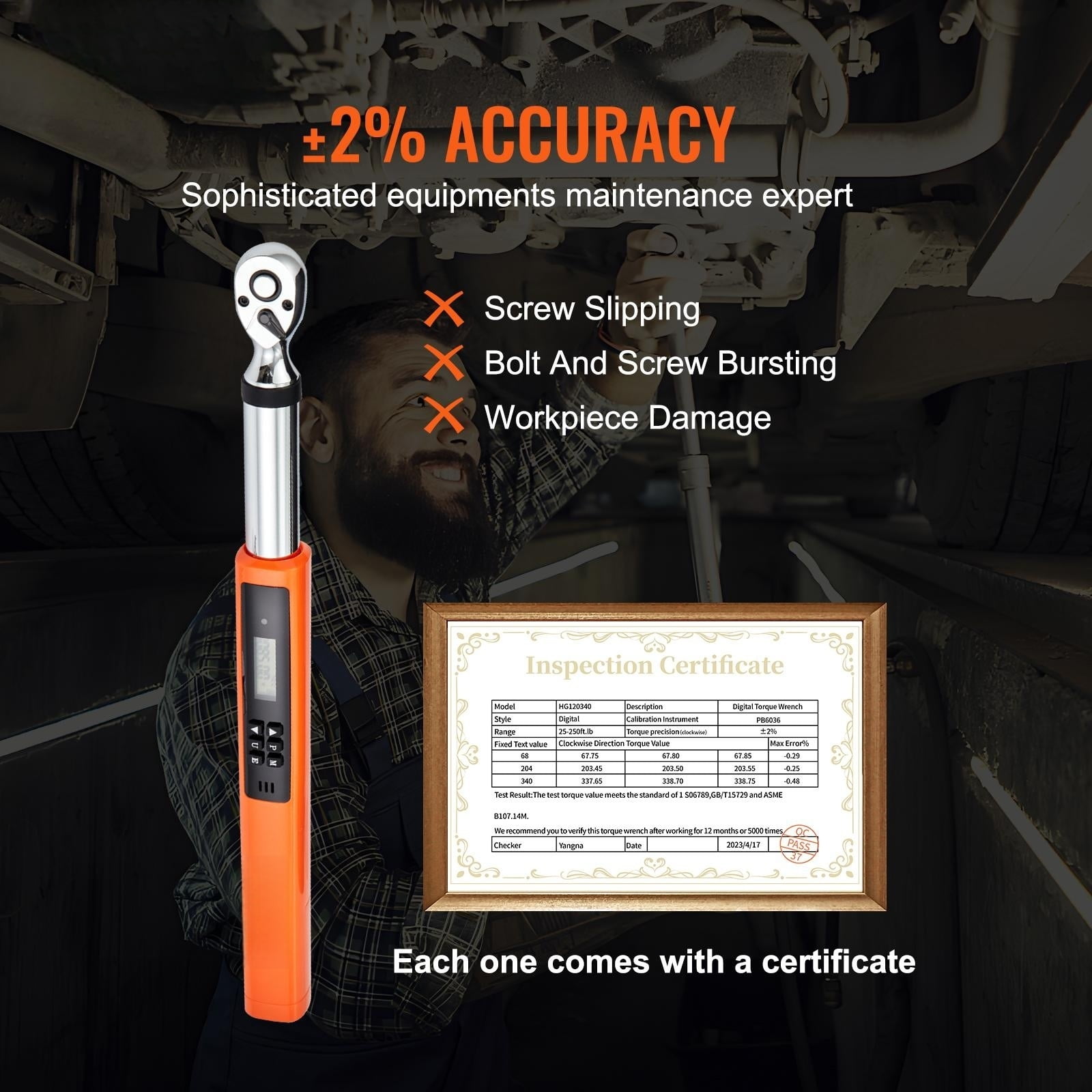 VEVOR Digital Torque Wrench, 3/8" Drive Electronic Torque Wrench, Torque Wrench Kit 3.7-37ft.lb/5-50n.m Torque Range Accurate to ±2%, 3-Mode Adjustable Torque Wrench Set with LED Buzzer Calibration