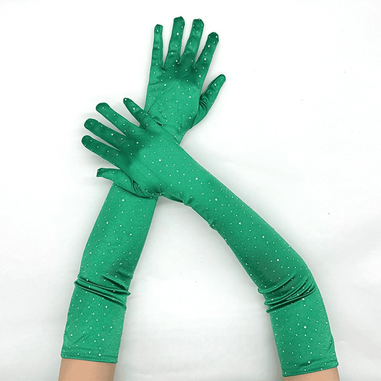 green gloves fancy dress Amazon.com: NUMJAW Green Long Gloves for Green Gloves Costume Mermaid Man Costume Witch Halloween Book Character Cosplay Accessories,Spandex Stretchy Stain Elastic 20s Glove Women : Clothing, Shoes & Jewelry