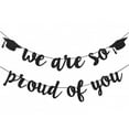 thumbnail image 2 of Cheers US 2022 Graduation Party Decorations Black Glitter We Are Proud of You Graduation Decorations 2022 Congrats Grad Decorations 2022 Graduation Grad Party Supplies, 2 of 7