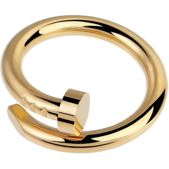 Nail Ring 18k Yellow Gold / White Gold Clou Ring Love Ring For Women Birthday Christmas Gi Gift