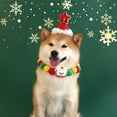 thumbnail image 2 of Cheapark Christmas Pet Collar Decoration Kit - Fabric Tree Hat, Colorful Chain & Embroidered Tree Ball, Great for Dogs' Holiday Dress-Up, 2 of 6