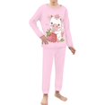 thumbnail image 2 of DISNIMO Pink Cow Pajamas Kids Girls Pajama Set Kids 2 Piece Pajama Set Girls Pjs Size 4 Boys Pj Sets for Kids Long Sleeve Pajamas Girls Crew Neck Pajama Set Kids Loungewear Set Boys, 2 of 7