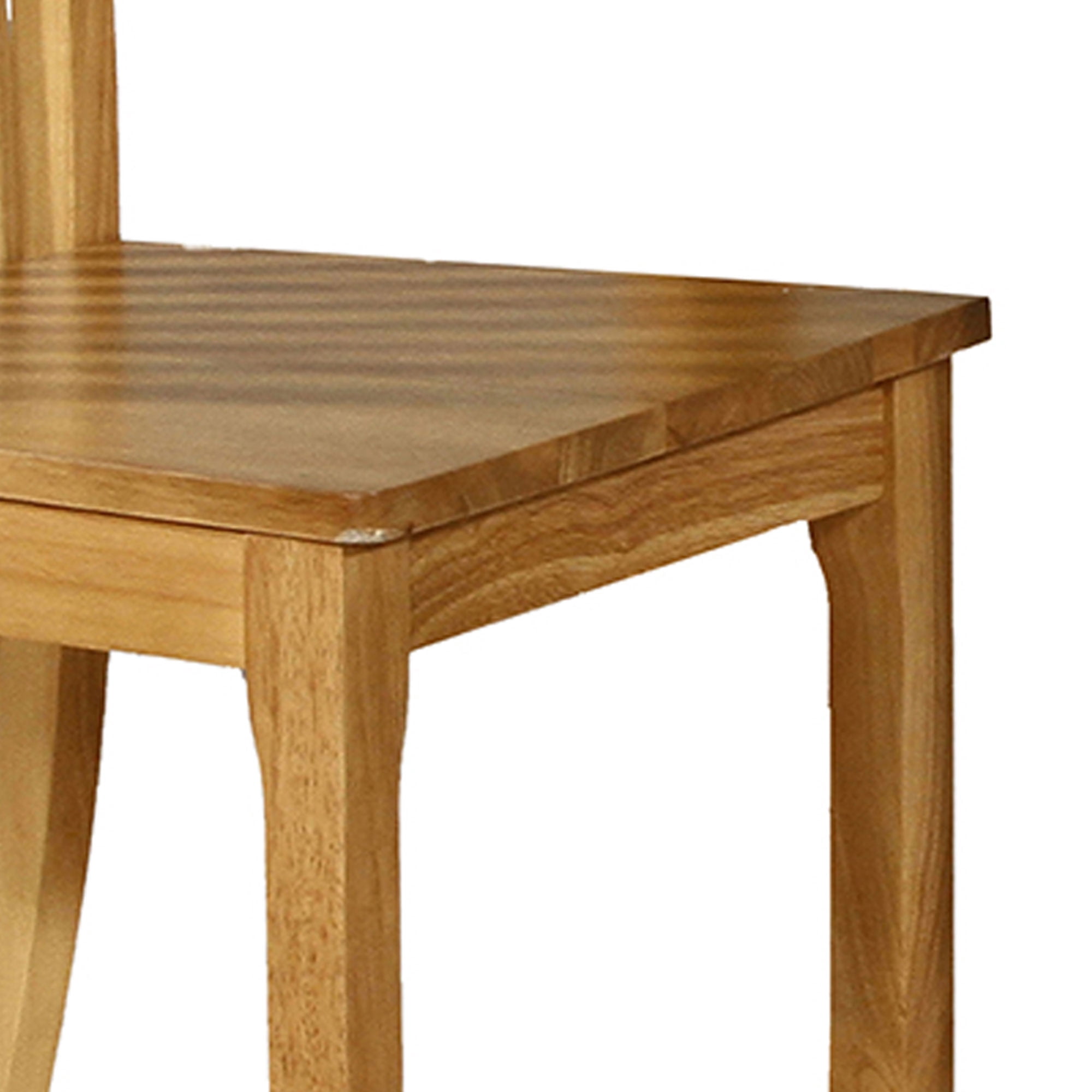 Kings Brand Furniture - Kurmer Solid Wood Dining Room Side Chairs, Set of 2, Natural Oak