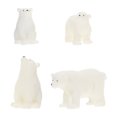 thumbnail image 1 of Miangastore Polar Animal Miniature Polar Bears Resin 4Pack 2.2X1.2X1In, 1 of 8