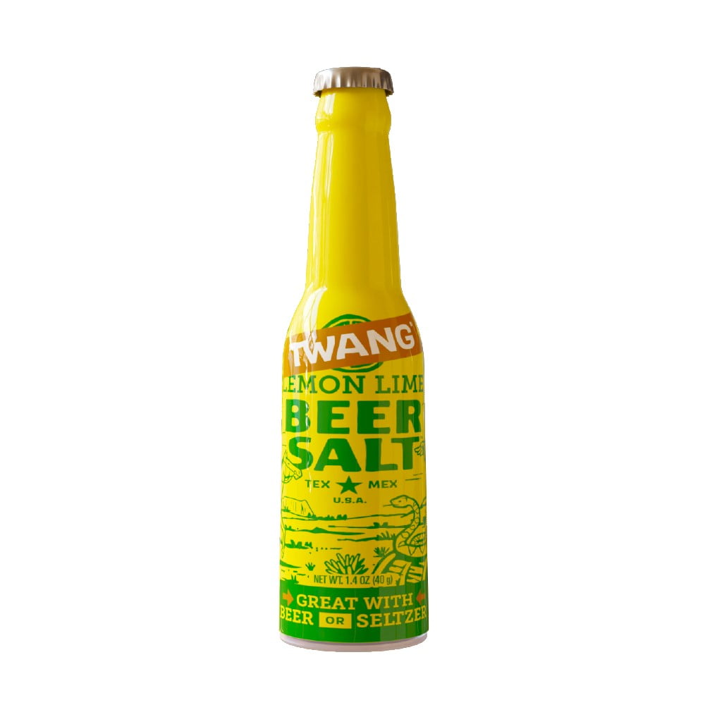 (6 pack) Twang Lemon-Lime Beer Salt, 1.4 oz Mini Plastic Bottle