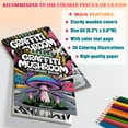 thumbnail image 3 of NETHOUSE Graffiti Mushroom Spiral Coloring Book for Adults, A5 Wooden Cover, Softcover, 30 Coloring Pages of Whimsical Mushrooms, Urban Street Art, Graffiti Letters, Fantasy Scenes, 3 of 6