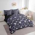 thumbnail image 3 of Homewish Vintage Flowers 7-Piece Bedding Comforter Set For Boys Girls,Floral Blossoms King Bedding Sets,Exotic Style Ultra Soft Bed Sheets,Luxury Bedroom Decor,Reversible, 3 of 8