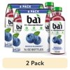 (2 pack) Bai Brasilia Blueberry Antioxidant Infused Water Beverage, 14 fl oz, 6 Pack Bottles