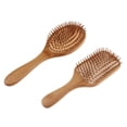 thumbnail image 3 of Cepillo para el cabello con cojín de de bambú que reduce la pérdida de Redondo Zulema Peine de masaje de cuero cabelludo, 3 of 8
