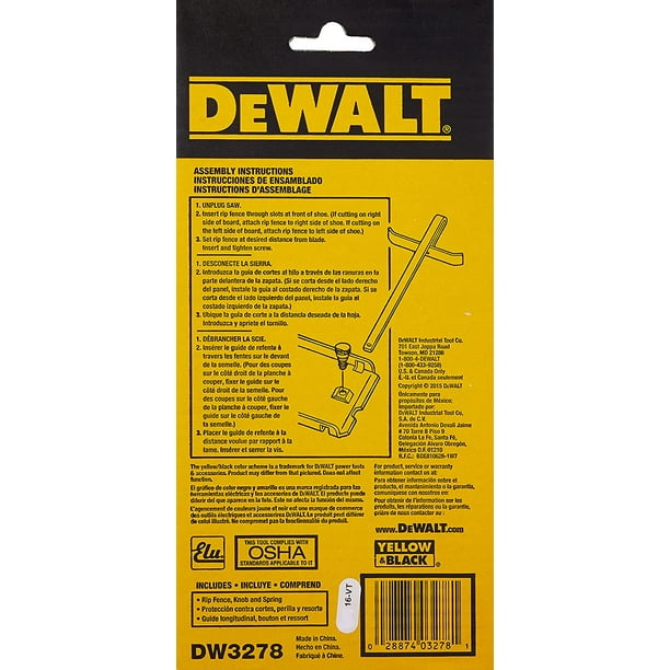 Dw3278 rip fence hotsell