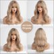 thumbnail image 2 of Wigs for Women Long Wavy Ombre Brown to Blonde Wigs with Bangs Ash Blonde Hair Wig with Bangs Synthetic Wigs for Women Cosplay Hair Wigs, 2 of 4