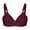 8-Wine, variant on YWDJ Push up Bras for Women Plus Size Comfortable Bras No Underwire Bras Adjustable Straps Half Cup Wrap Sleep Bras Padded Comfy Bras Comfy Bras Wine M