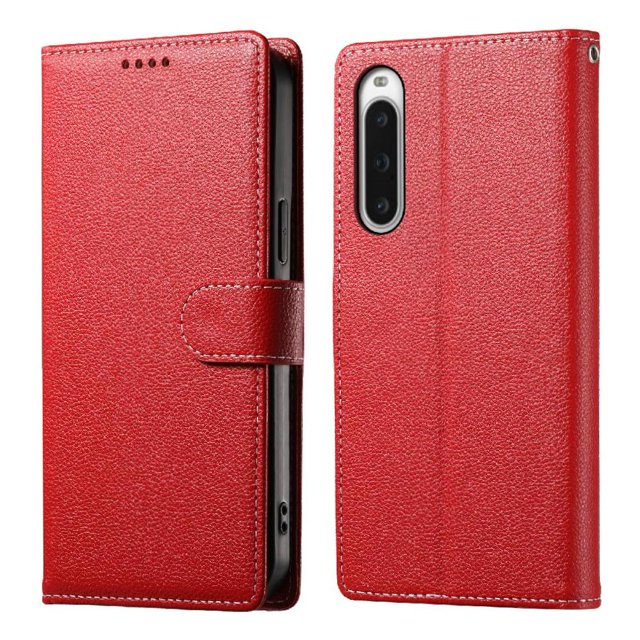 Case for FOXDOCK Sony Xperia 10 V Wallet Case – Premium Leather, 3 Card Slots, Shockproof Protection