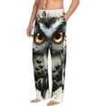thumbnail image 2 of Balery Whimsical Owl On Branch print Men's Pajama Pants,Ultra Lightweight Pjs,Lounge Pant-X-Large, 2 of 9