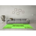 thumbnail image 3 of Ahgly Company Indoor Square Checkered Green Modern Area Rugs, 7' Square, 3 of 4