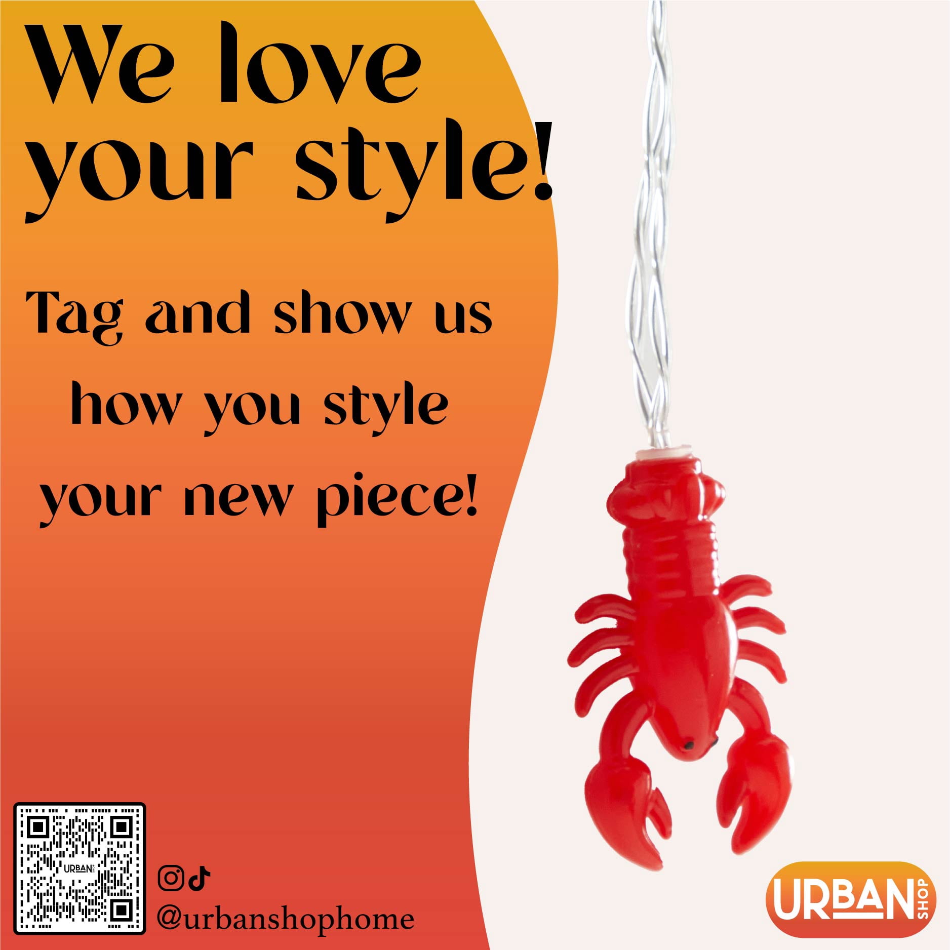 Urban Shop Indoor 5.5' Battery Operated Lobster Figural LED String Lights