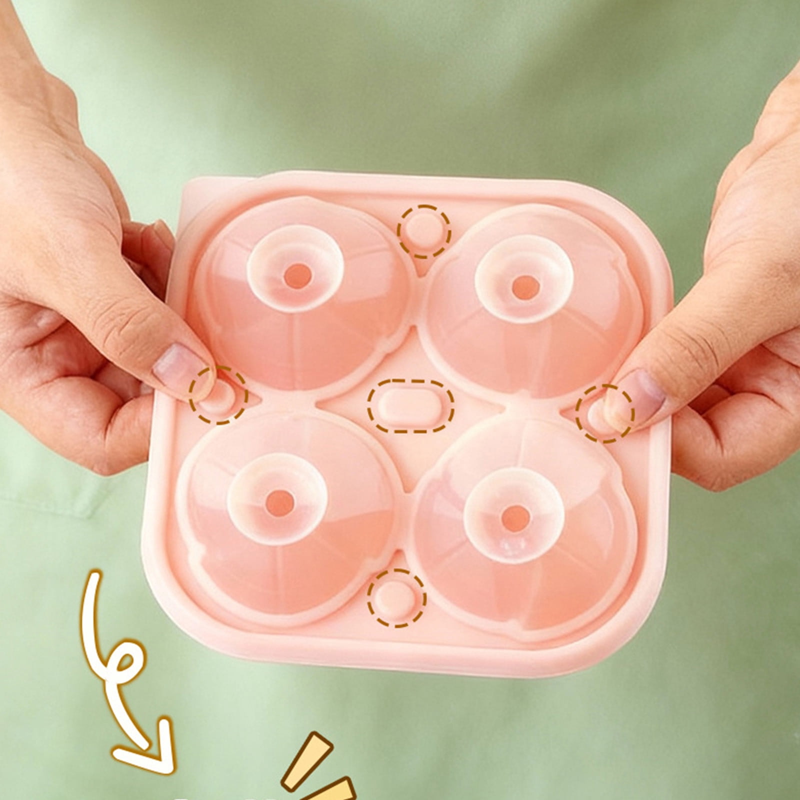 Werulen Flower Shape Silicone Ice Mold Flexible Reusable Easy Release Clean,Household Kitchen Freezer Drink Beverage Making,Ice Tray Mold,Ice Making Box,Kitchen Freezer Accessory