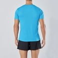 thumbnail image 5 of Jessboyy Gym T Shirts for Men Stretchy Crewneck Short Sleeve Workout Shirt Active Fit Casual Running Fitness Tops Summer Solid Basic Athletic Tees Sky Blue,XXL, 5 of 9