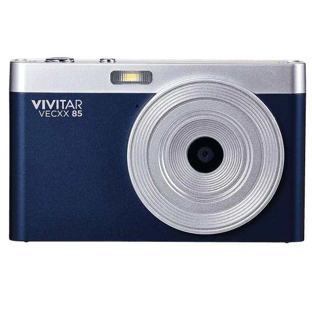 Vivitar PopSnap 44MP Digital Camera with 2.4” Preview Screen, Built-In Zoom, Photo & Video Capture, Blue