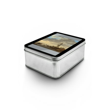 - Ice Scene near a Wooden Observation Tower - Masterpiece Classic - Artist: Jan van Goyen c. 1646 (Keepsake Tin)