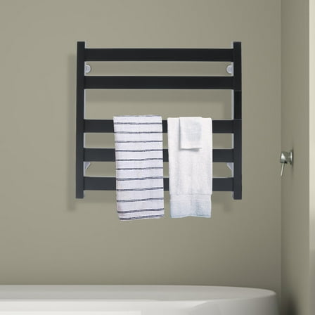 Wall Mounted Towel Warmer Towel Heater Rack for Bathroom 5-Bar Electric Towel Dryer Plug-in Bath Heater