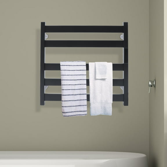 Wall Mounted Towel Warmer Towel Heater Rack for Bathroom 5-Bar Electric Towel Dryer Plug-in Bath Heater