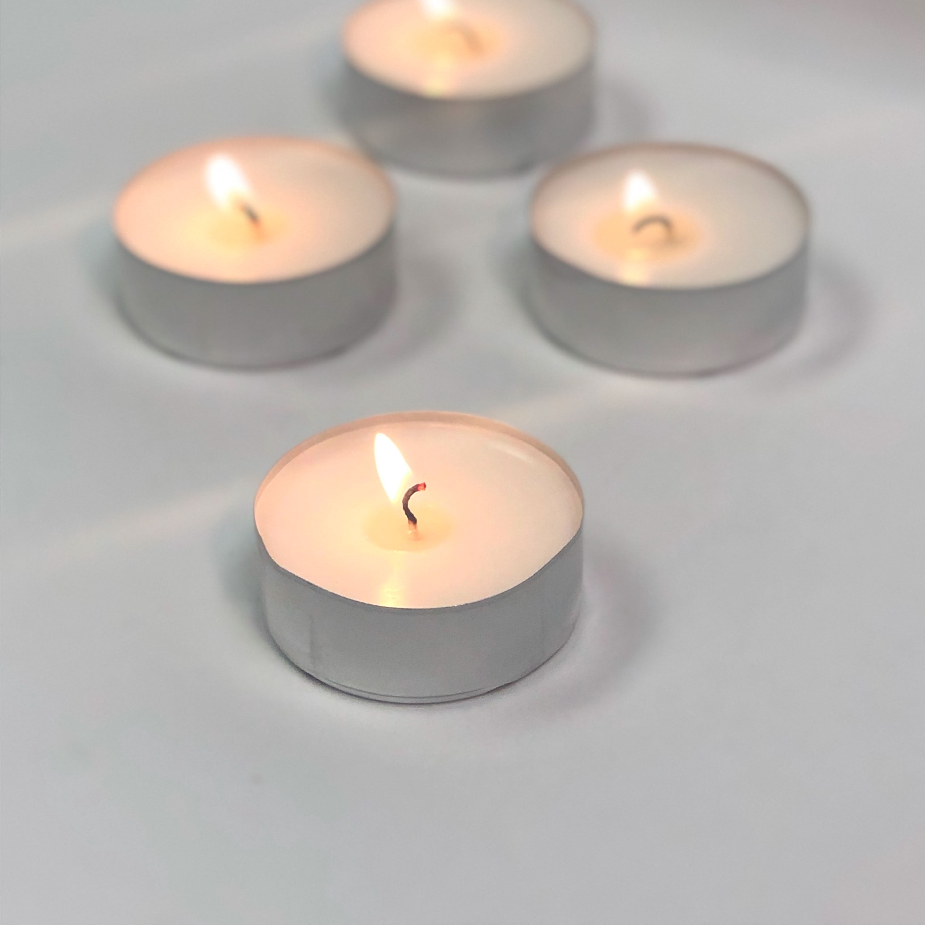 Mainstays, Oversized White Unscented, Indoor/Outdoor Tealight Candles, 6 Count