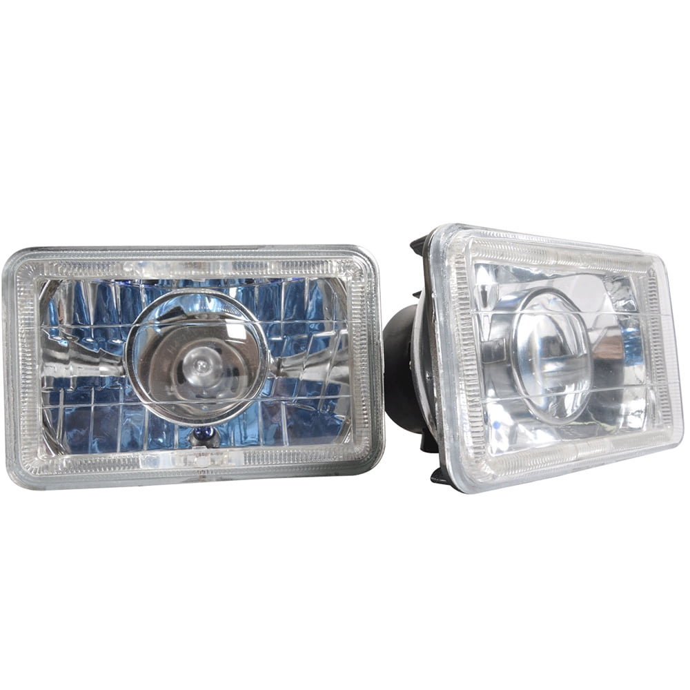 Ikon Motorsports Compatible with 6x4 Inch Blue Halo H4 Bulb Sealed Beam