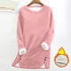 thumbnail image 1 of HongQid Women's Winter Warm Sherpa Lined Fleece Crewneck Sweatshirt Pullover Loungewear Tunic Tops, 1 of 4