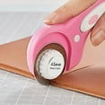 thumbnail image 6 of 45mm Rotary Cutter with 5pcs Extra Blades,Ergonomic Handle Rolling Cutter with Safety Lock for Fabric,Leather,Crafting,Sewing,Quilting,Fabric Rotary Cutter Perfect for Left & Right Hand(Pink), 6 of 6