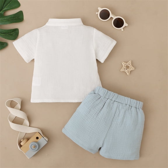 Vedolay Short Set For Boy Casual Summer Boys Summer Clothes Sets Short Sleeve Tee Shirt and Short Set Kids Printing Clothing Sets,Yellow 3-4 Years