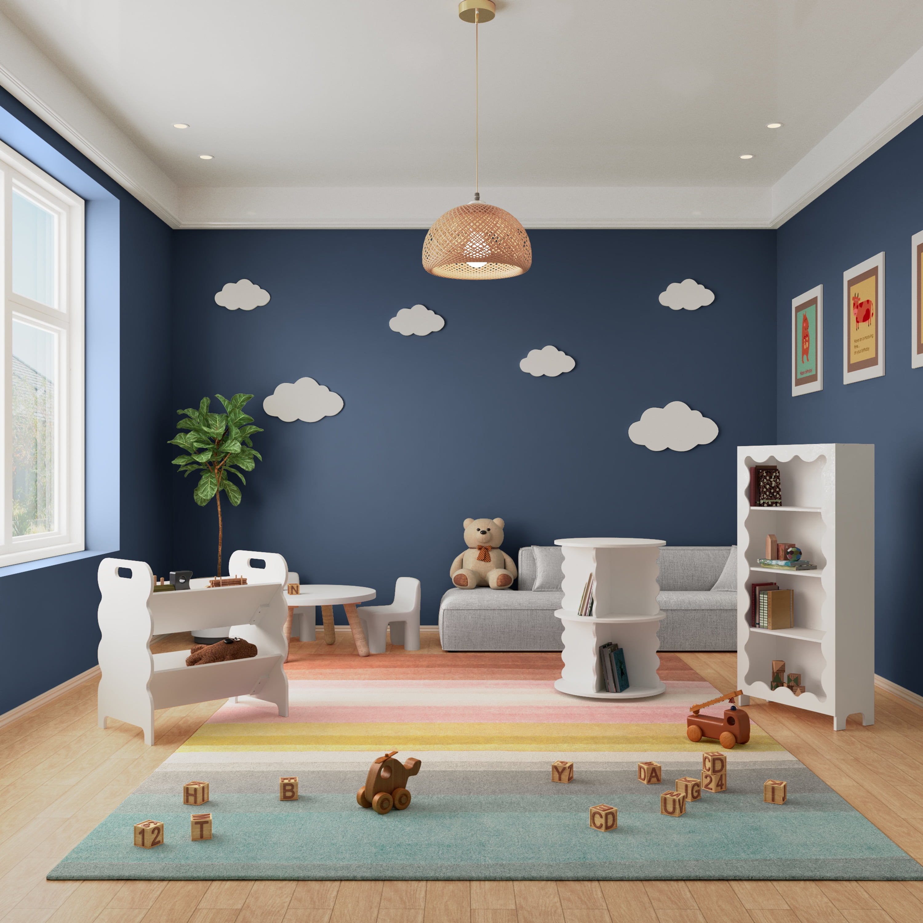 House of Happy Wiggle Bookshelf, White