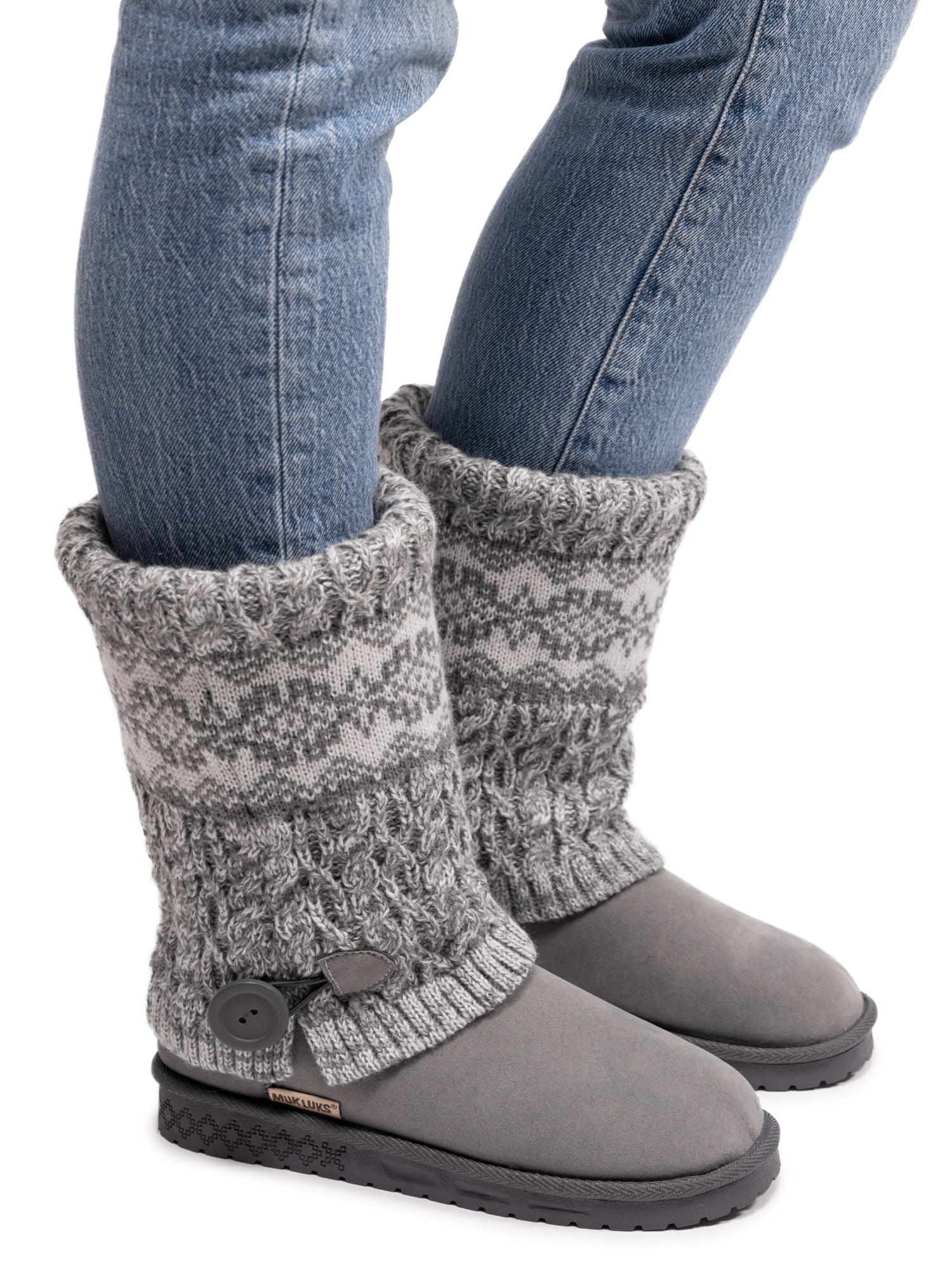 MUK LUKS Women's Janie Knit Cuff Mid-Calf Boot 