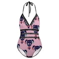 thumbnail image 5 of Harley Quinn Symbol Women's Swimwear Strap One Piece Backless Tummy Control V Neck Swimsuit Summer Beach Vacation Bathing Suit, 5 of 7