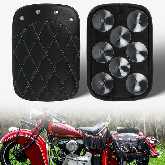 Universal New Motorcycle Black Suction Cup Rear Pillion Passenger Pad Seat For Harley Dyna Sportster Bobber Chopper Cruiser 883