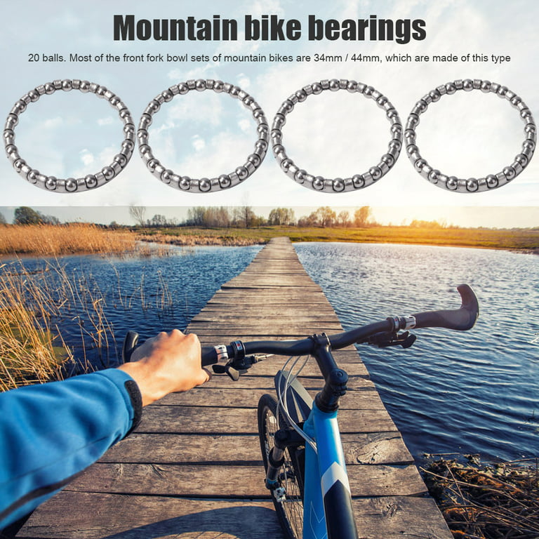 Winnereco MTB Bike Ball Bearing for 34/44mm Bicycle Fork Headset 10pcs Set Accessory, Size: One size, Blue
