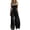 Black, variant on PBFRDSJ Women's Sleeveless Wide Leg Jumpsuit Button Front Cami Loose Rompers Sleeveless Vintage Flowy One Piece Jumpsuits