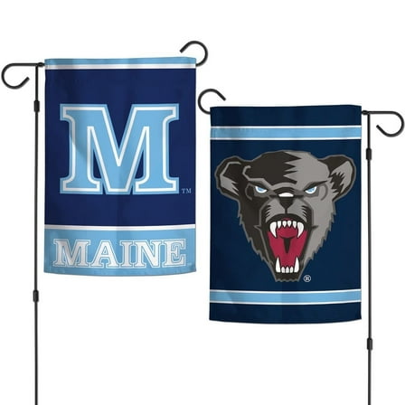 Maine Black Bears 12.5” x 18" Double Sided Yard and Garden College Banner Flag Is Printed in the USA