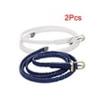 thumbnail image 3 of INSPIRE CHIC Women Skinny Braided Belt Woven - Pin Buckle Casual Waist Belt for Dresses Waist:26-33 Navy Blue+White, 3 of 8