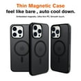 thumbnail image 2 of Magnetic Case for iPhone 12 Pro / iPhone 12 6.1", Compatible with MagSafe Wireless Charging, Gradient Frame Anti-Scratch Skin-Feel Shockproof Protective Slim Phone Case Cover, Black, 2 of 7