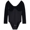 thumbnail image 5 of Girls' Solid Color Long Sleeved Round Neck Dance Practice Uniform Medium And Large Children's Jumpsuit, 5 of 5