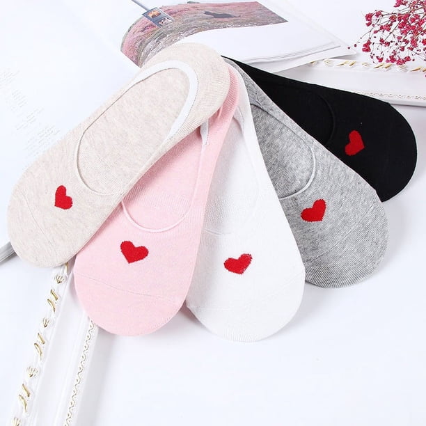 5 pares de calcetines invisibles para niñas, calcetines de algodón suave antideslizantes, calcetines ultra cómodos para niños de 6 a 15 años