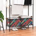 thumbnail image 3 of Yayeee Foldable Storage Basket for Shelves with Handles Waterproof Cloth Bins, Blue Abstract Lines, 3 of 7