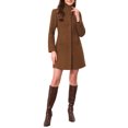 thumbnail image 2 of Elegant Winter Coats for Women's Casual Button Outwear Pea Overcoat XL Brown, 2 of 6