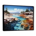 thumbnail image 2 of Designart "Springs Bath Geyser Hot painting III" Landscapes Floater Framed Canvas Wall Art, 2 of 7