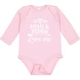 thumbnail image 3 of Inktastic Pepaw and Mimi Love Me Boys or Girls Long Sleeve Baby Bodysuit, 3 of 5