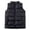 Black, variant on Men's Lightweight Winter Warm Puffer Vest Outdoor Sleeveless Jacket Navy Blue Size S